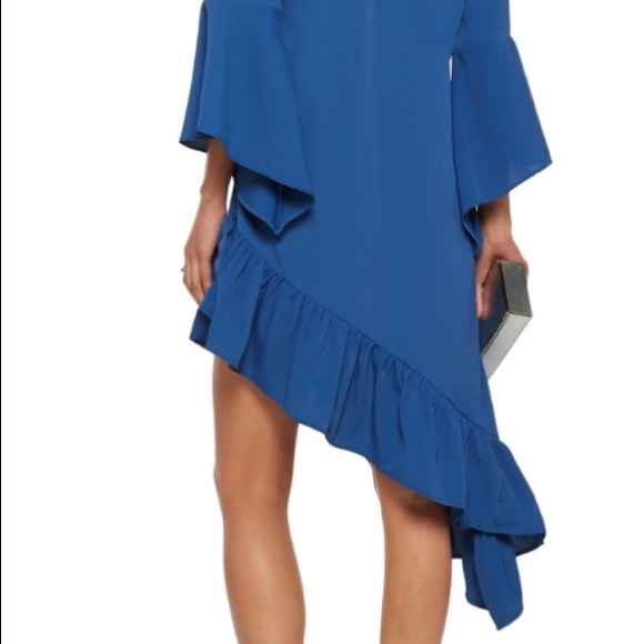 Walter Baker Robin ruffle bell sleeve crepe dress - Picture 3 of 7